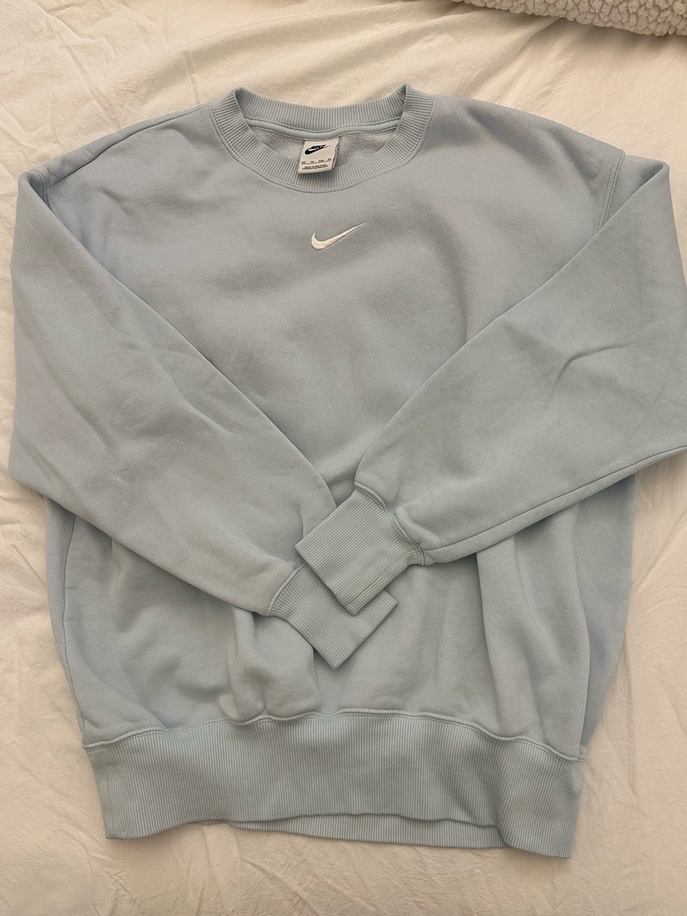 Nike Aqua Blue Oversized Crewneck Sweatshirt